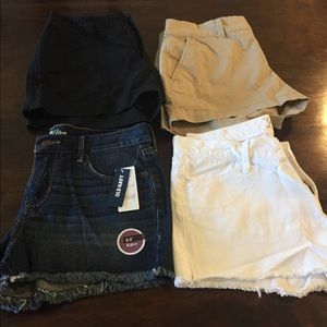 4 old navy shorts size 4. One NWT.